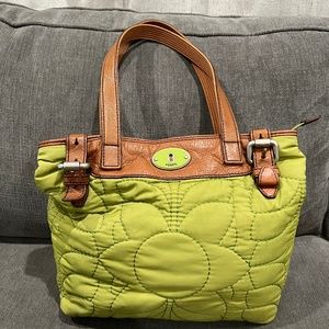 Fossil Quilted Tote Bag